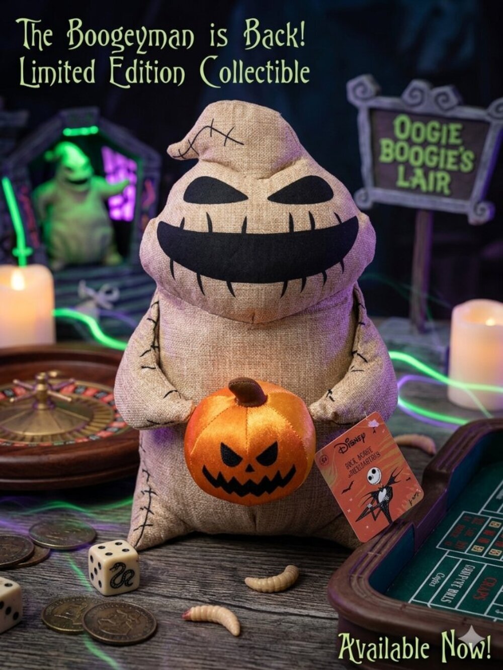 NWT Oogie Bbogie, Disney, Tim Burton